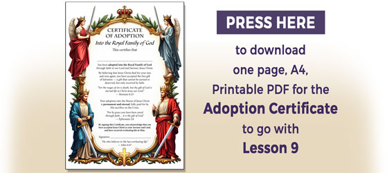 Christian Certificate of Adoption